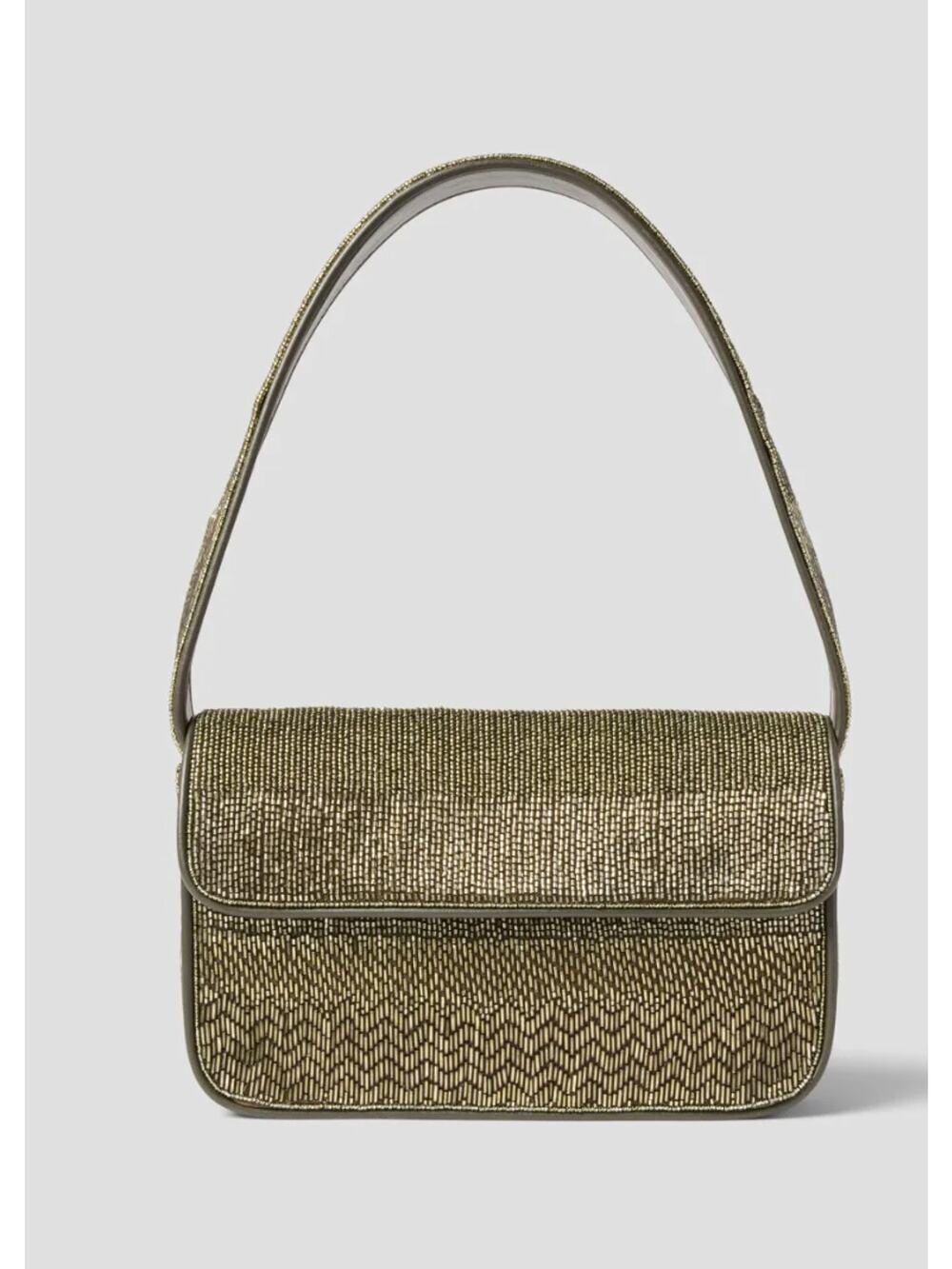 Staud Tommy Beaded Bag in Avocado